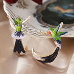 Lade das Bild in den Galerie-Viewer, Kolibri Ölgemälde Ohrringe

