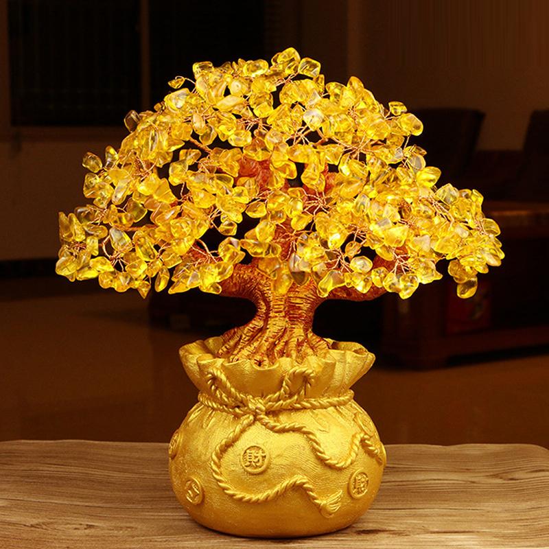 Goldener Geldbaum Ornament