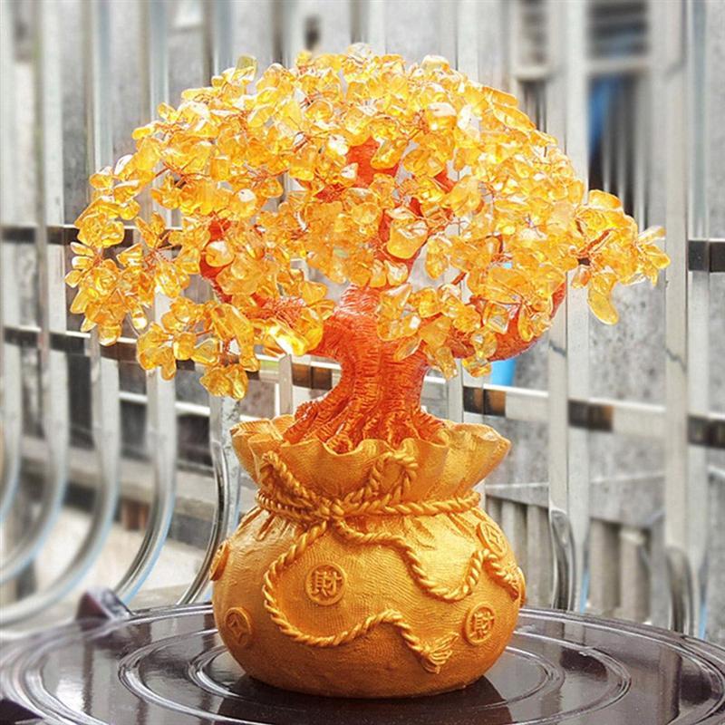 Goldener Geldbaum Ornament