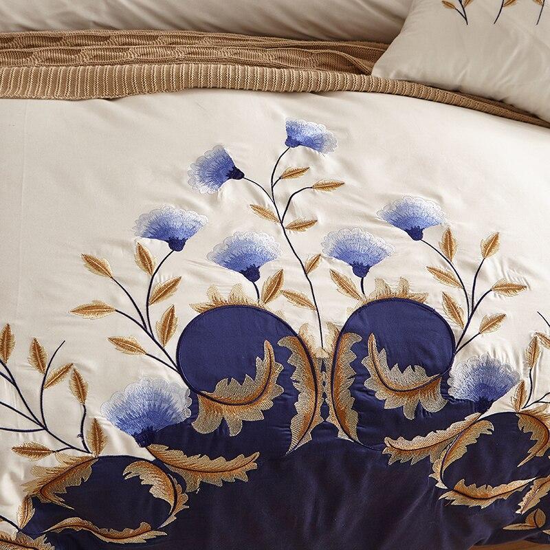 Bettbezugsset mit Stickerei aus ägyptischer Baumwolle
